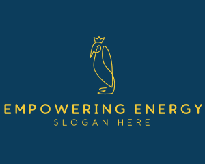 Crown Emperor Penguin  logo design