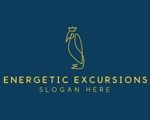 Crown Emperor Penguin  logo design