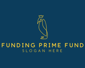 Crown Emperor Penguin  logo design