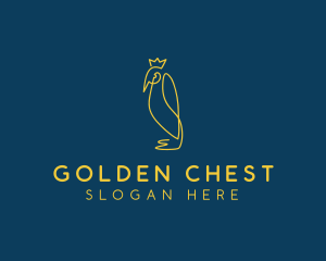 Crown Emperor Penguin  logo design