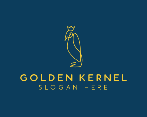 Crown Emperor Penguin  logo design