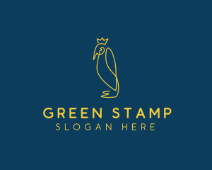 Crown Emperor Penguin  logo design