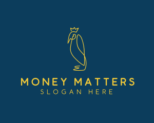 Crown Emperor Penguin  logo design