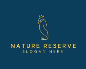 Crown Emperor Penguin  logo design