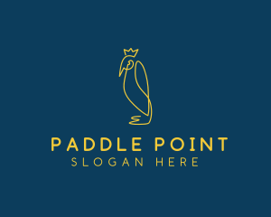 Crown Emperor Penguin  logo design