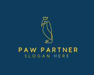 Crown Emperor Penguin  logo design