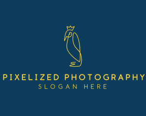 Crown Emperor Penguin  logo design