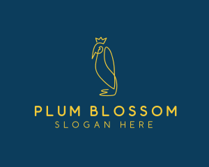 Crown Emperor Penguin  logo design