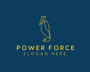 Crown Emperor Penguin  logo design