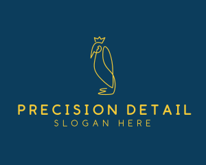 Crown Emperor Penguin  logo design