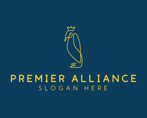 Crown Emperor Penguin  logo design