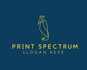 Crown Emperor Penguin  logo design