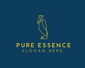 Crown Emperor Penguin  logo design