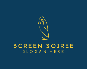 Crown Emperor Penguin  logo design