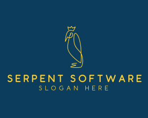 Crown Emperor Penguin  logo design