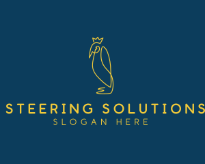 Crown Emperor Penguin  logo design