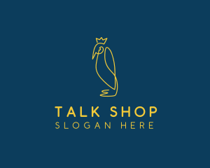 Crown Emperor Penguin  logo design