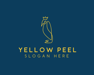 Crown Emperor Penguin  logo design