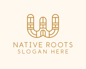 Native Letter W logo