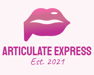 Lipstick Chat Bubble  logo design