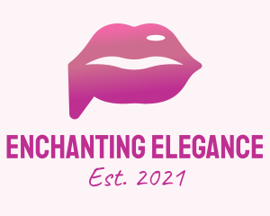 Lipstick Chat Bubble  logo design