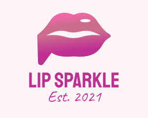 Lipstick Chat Bubble  logo design