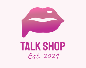 Lipstick Chat Bubble  logo design