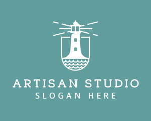 Classic Seaside Lighthouse logo design