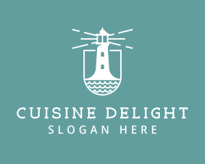 Classic Seaside Lighthouse logo design