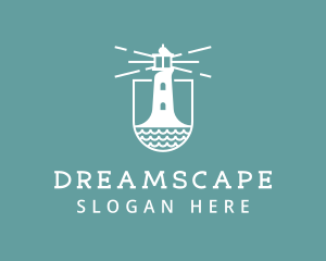 Classic Seaside Lighthouse logo design