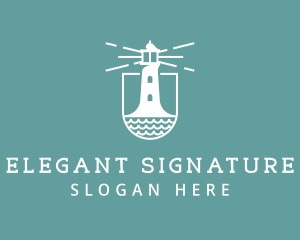 Classic Seaside Lighthouse logo design