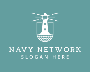 Classic Seaside Lighthouse logo