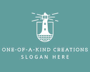 Classic Seaside Lighthouse logo design