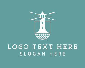 Classic Seaside Lighthouse logo design