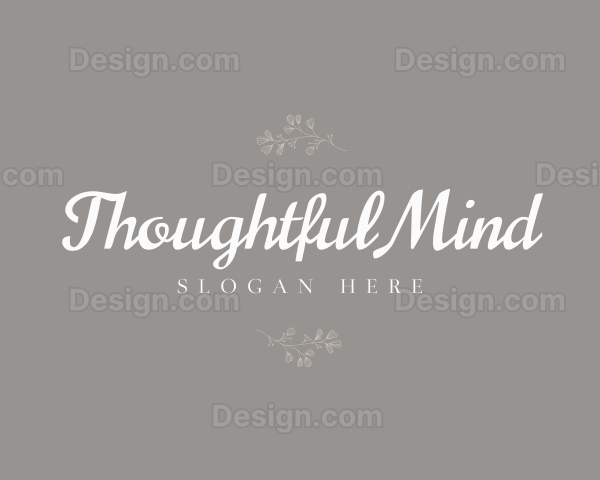 Elegant Floral Wordmark Logo