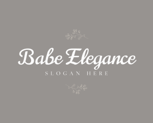 Elegant Floral Wordmark logo design