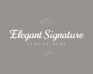 Elegant Floral Wordmark logo design