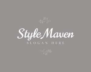 Elegant Floral Wordmark logo design