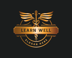 Wellness Caduceus Clinic logo design