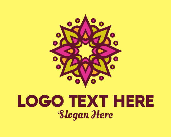 Yoga Flower logo example 1