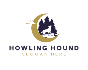 Moon Howling Wolf logo