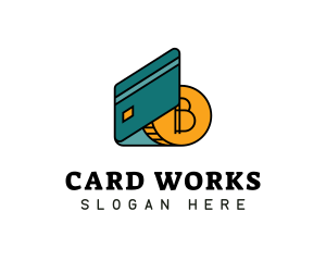 Credit Card Bitcoin logo design