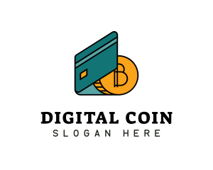 Credit Card Bitcoin logo design