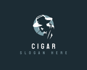 Private Detective Smoking logo design