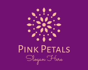 Pink Petals And Dots logo design