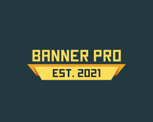 Yellow Modern Banner logo