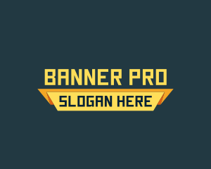 Yellow Modern Banner logo design