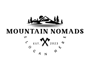 Axe Mountain Wood logo design