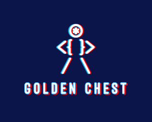 Glitchy Dance Man logo design