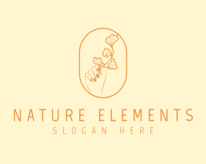 Natural Floral Nails logo design